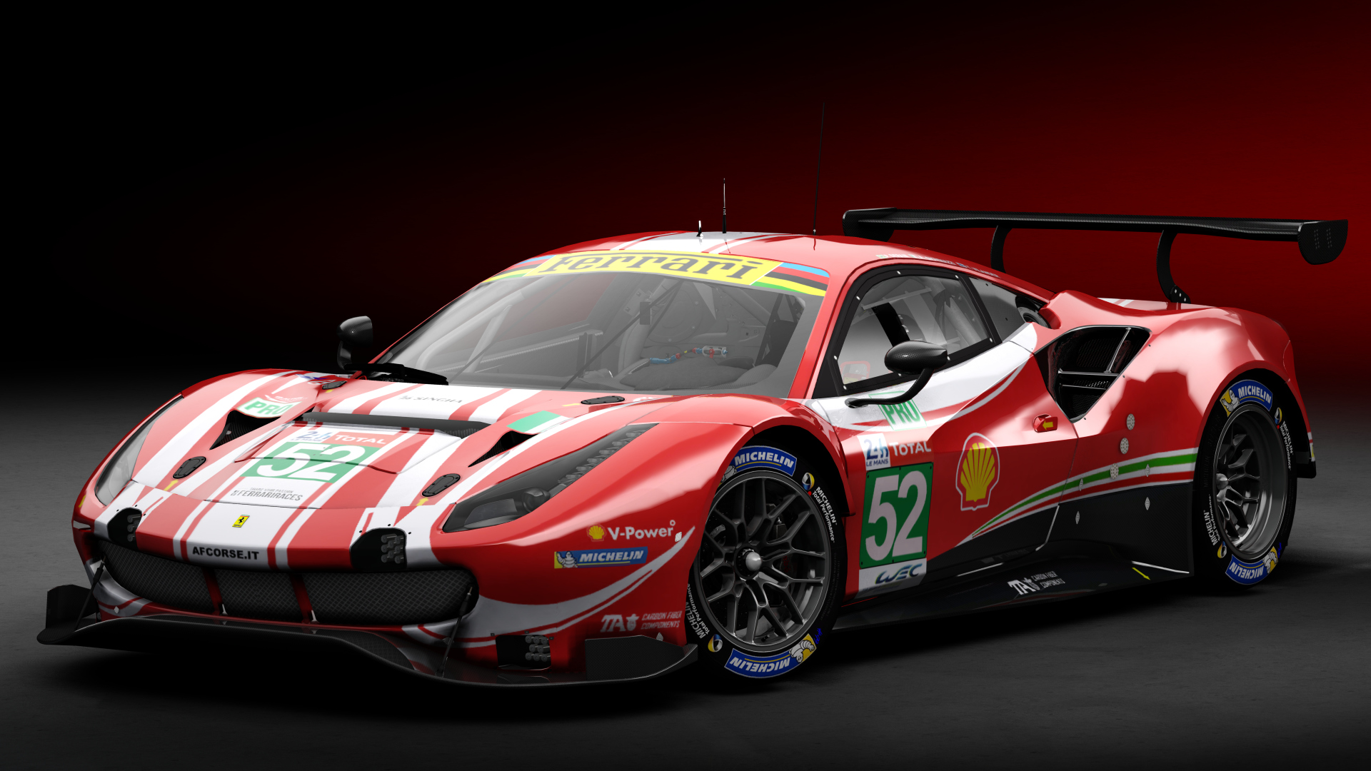 2018 Ferrari 488 GTE Evo [Michelotto], skin 2018 #52 AF Corse LM24