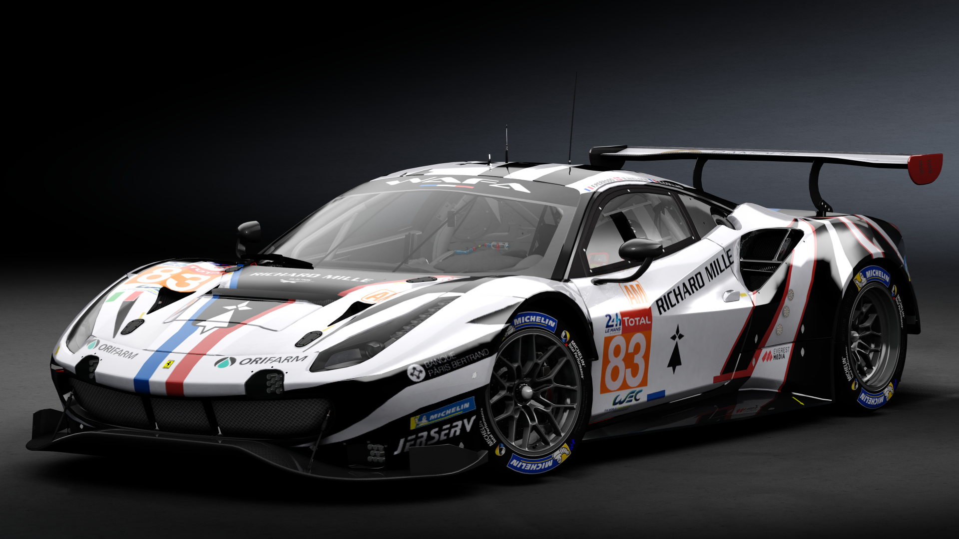 2018 Ferrari 488 GTE Evo [Michelotto], skin 2020 #83 AF Corse LM24