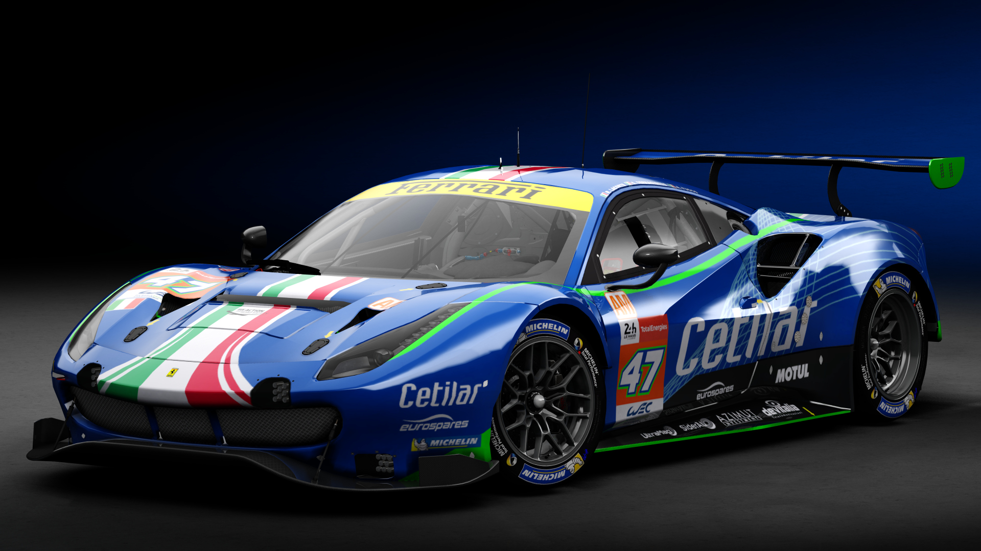 2018 Ferrari 488 GTE Evo [Michelotto], skin 2021 #47 Cetilar Racing LM24