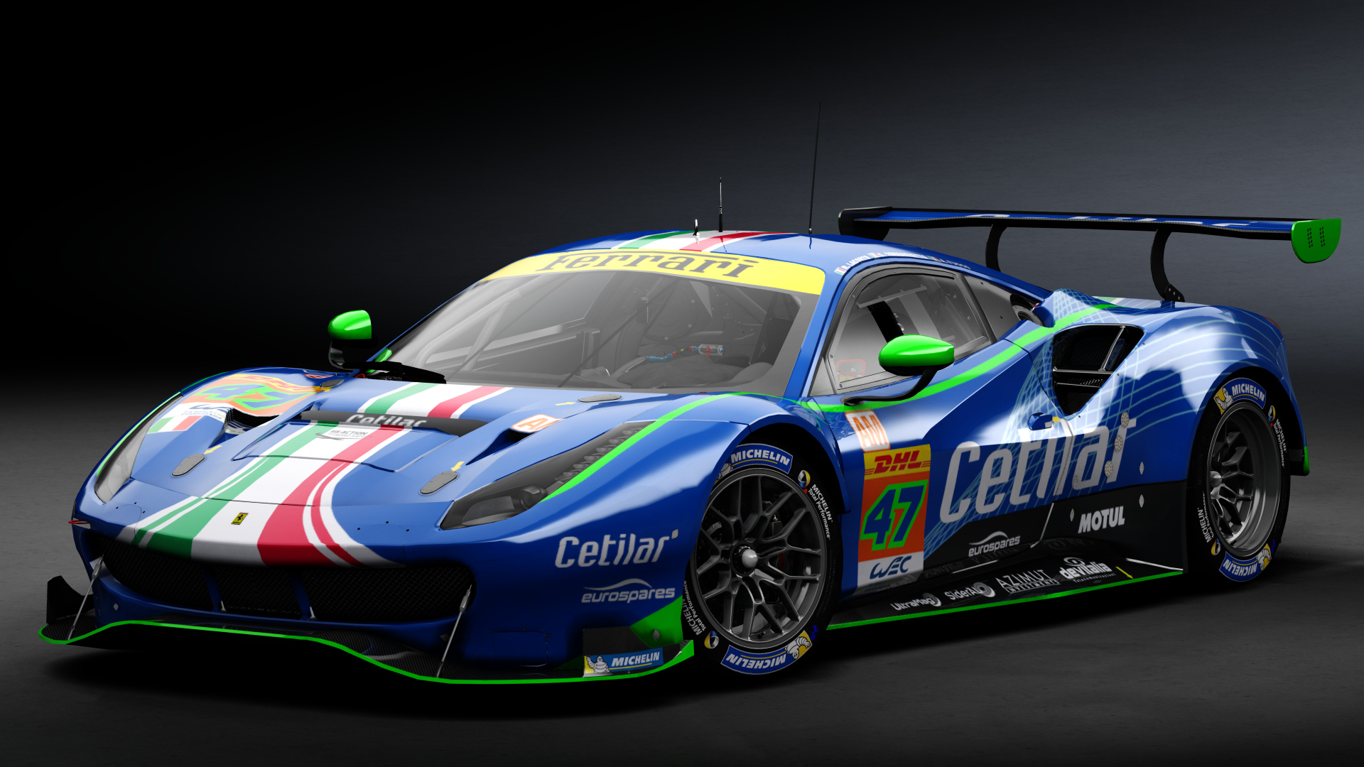 2018 Ferrari 488 GTE Evo [Michelotto], skin 2021 #47 Cetilar Racing WEC