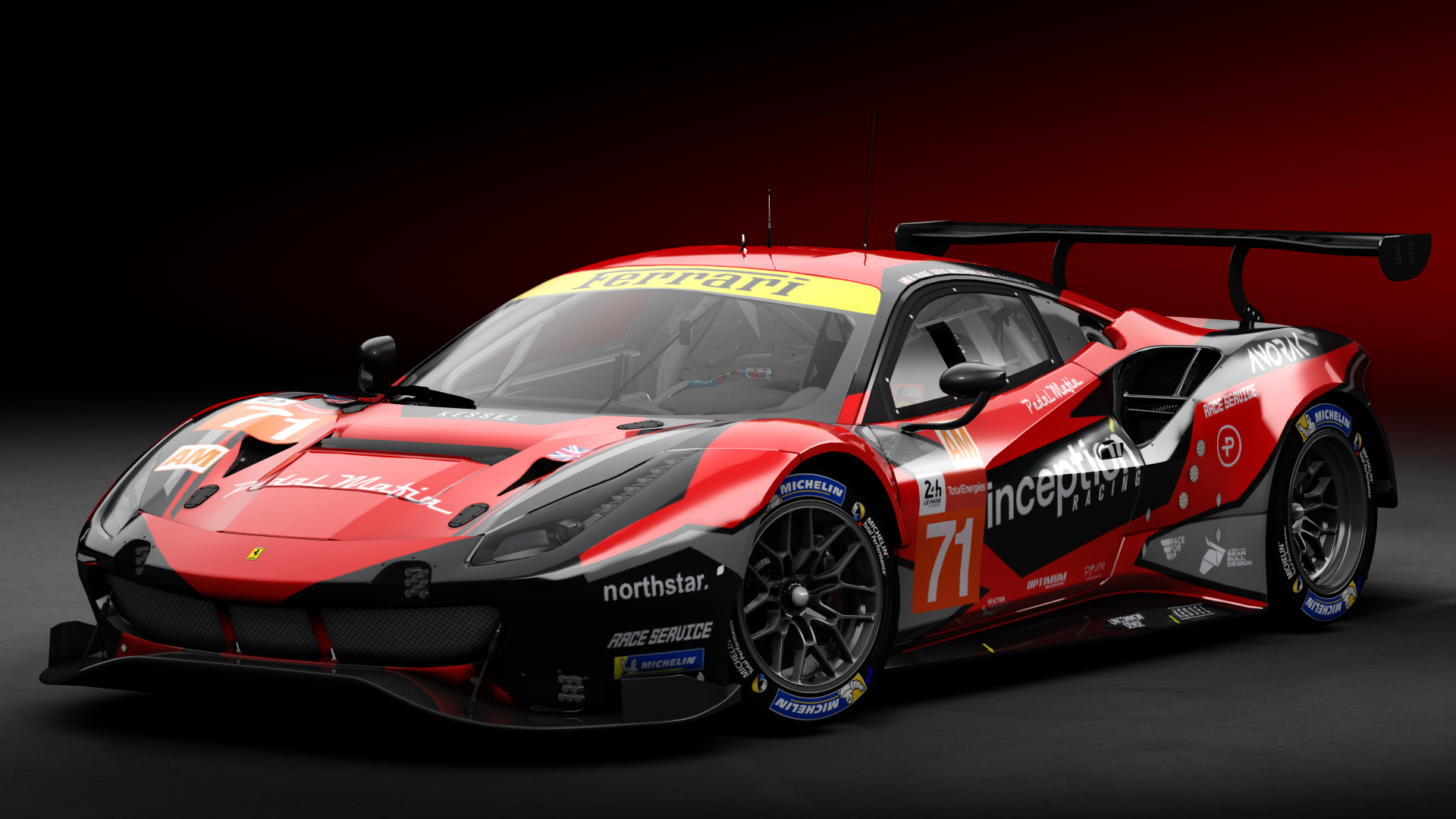 2018 Ferrari 488 GTE Evo [Michelotto], skin 2021 #71 Inception Racing LM24