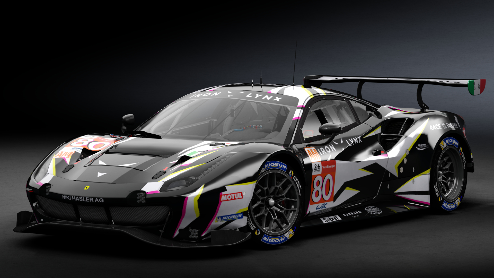 2018 Ferrari 488 GTE Evo [Michelotto], skin 2021 #80 Iron Lynx LM24