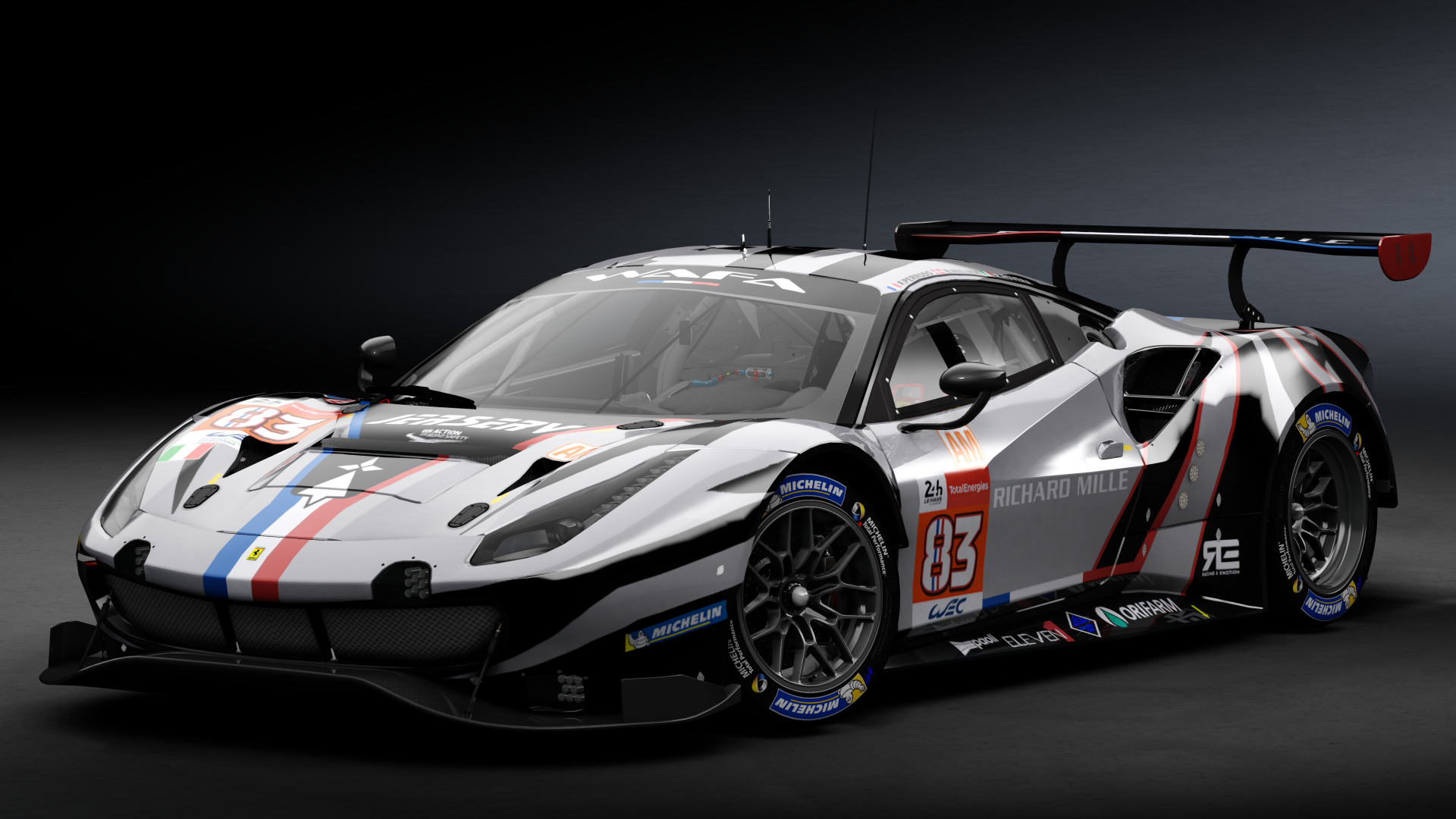 2018 Ferrari 488 GTE Evo [Michelotto], skin 2021 #83 AF Corse LM24