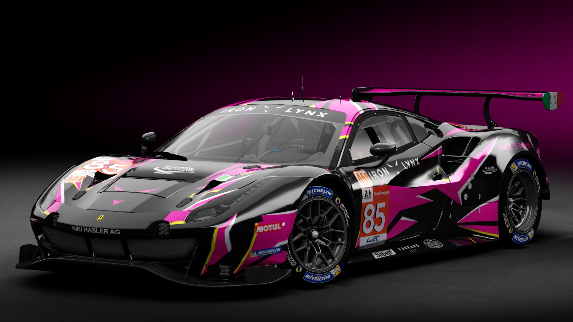 2018 Ferrari 488 GTE Evo [Michelotto], skin 2021 #85 LM Iron Lynx LM24