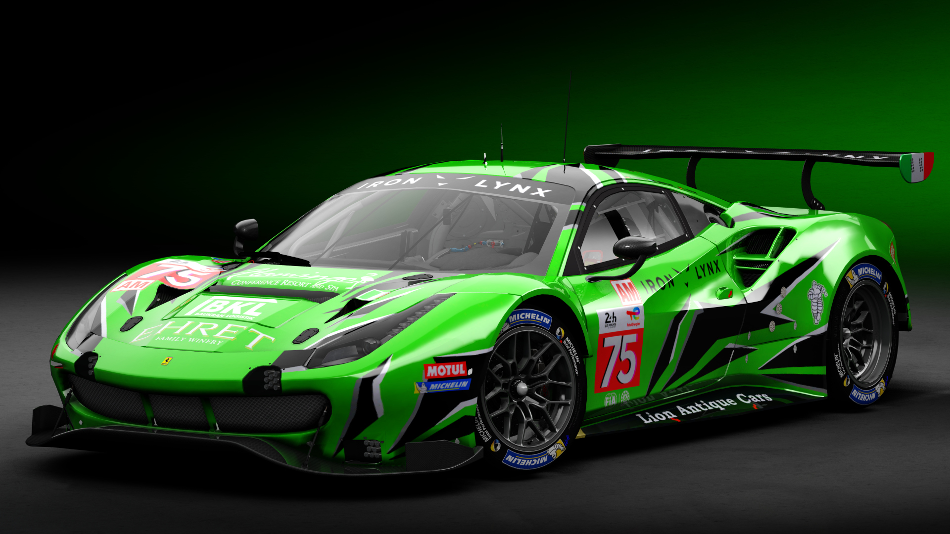 2018 Ferrari 488 GTE Evo [Michelotto], skin 2022 #75 Iron Lynx LM24