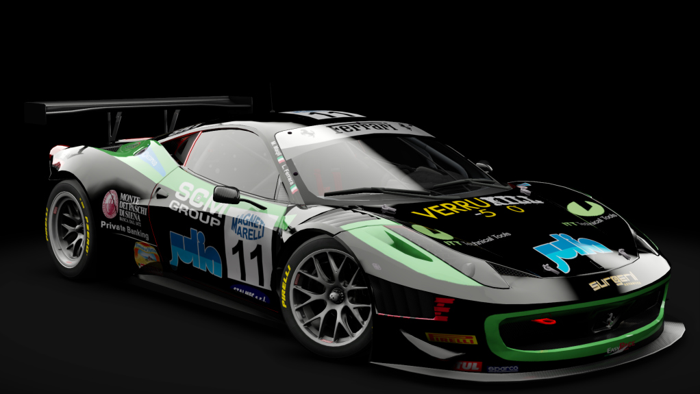 2011 Ferrari 458 Italia GT3, skin #11 Easy Race Team CIGT