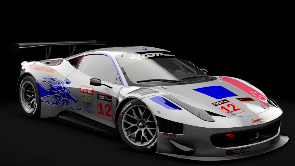 2011 Ferrari 458 Italia GT3, skin #12 ClearWater Racing