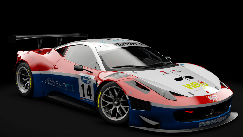 2011 Ferrari 458 Italia GT3, skin #14 Ombra Racing