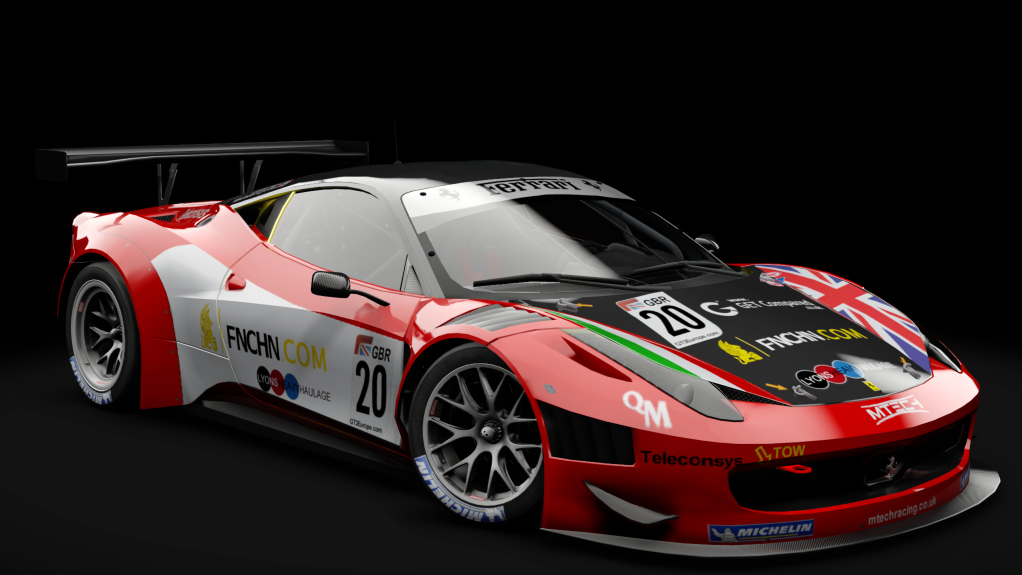 2011 Ferrari 458 Italia GT3, skin #20 MTECH Motorsport