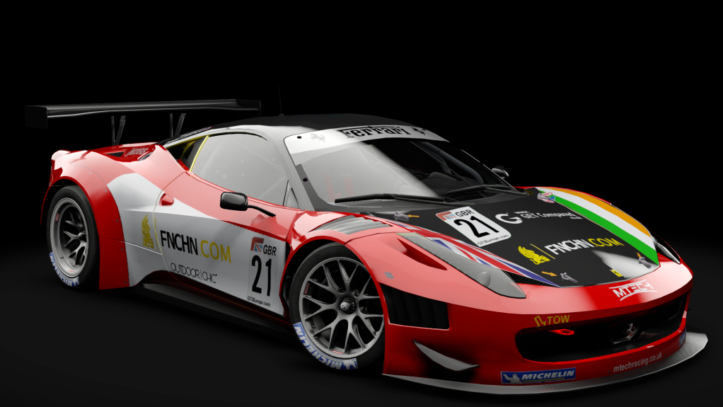 2011 Ferrari 458 Italia GT3, skin #21 MTECH Motorsport