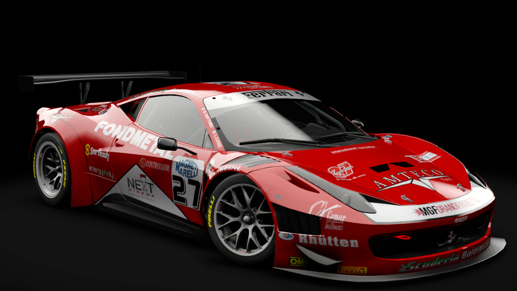 2011 Ferrari 458 Italia GT3, skin #27 Scuderia Baldini 27 Réseau 2015