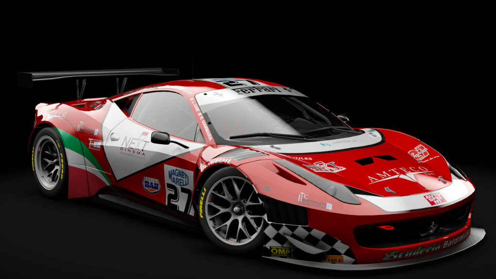 2011 Ferrari 458 Italia GT3, skin #27 Scuderia Baldini 27 Réseau