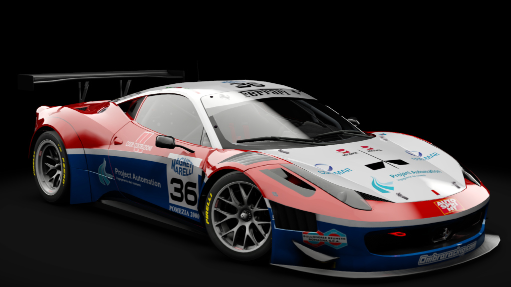 2011 Ferrari 458 Italia GT3, skin #36 Ombra Racing