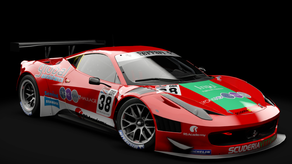 2011 Ferrari 458 Italia GT3, skin #38 Scuderia Vittoria Limited