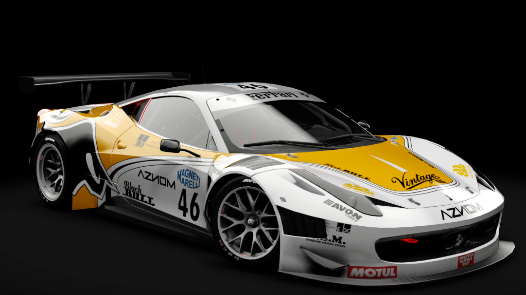 2011 Ferrari 458 Italia GT3, skin #46 Black Bull Swisse Racing