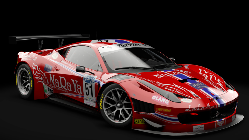 2011 Ferrari 458 Italia GT3, skin #51 AF Corse