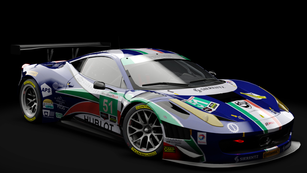 2011 Ferrari 458 Italia GT3, skin #51 Spirit Of Race