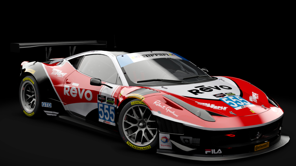 2011 Ferrari 458 Italia GT3, skin #555 AIM Autosport