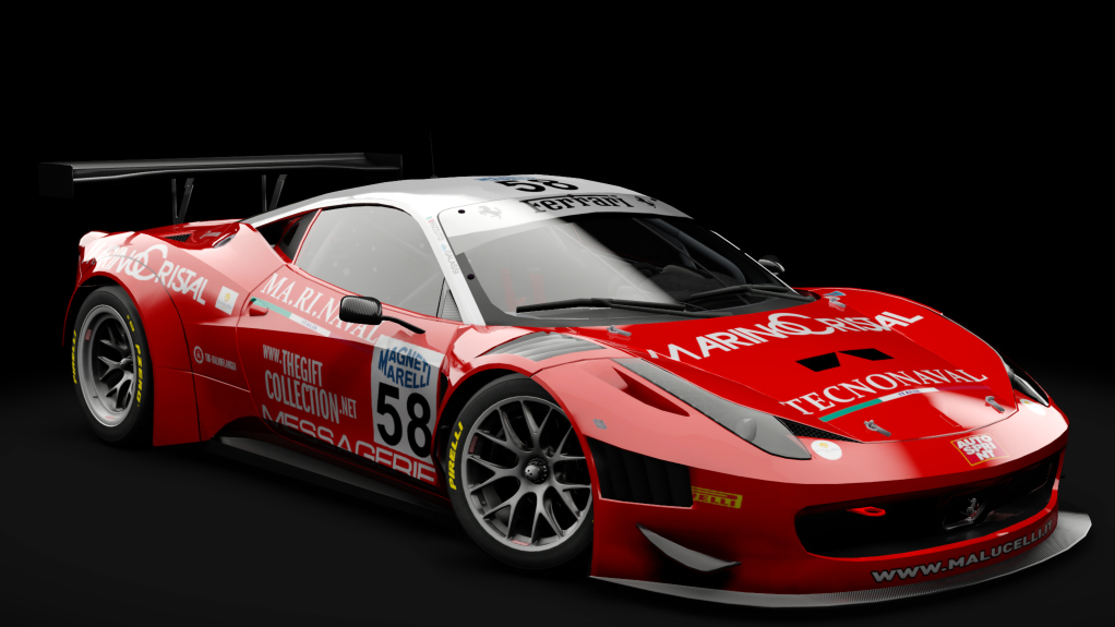 2011 Ferrari 458 Italia GT3, skin #58 Malucelli Equipe