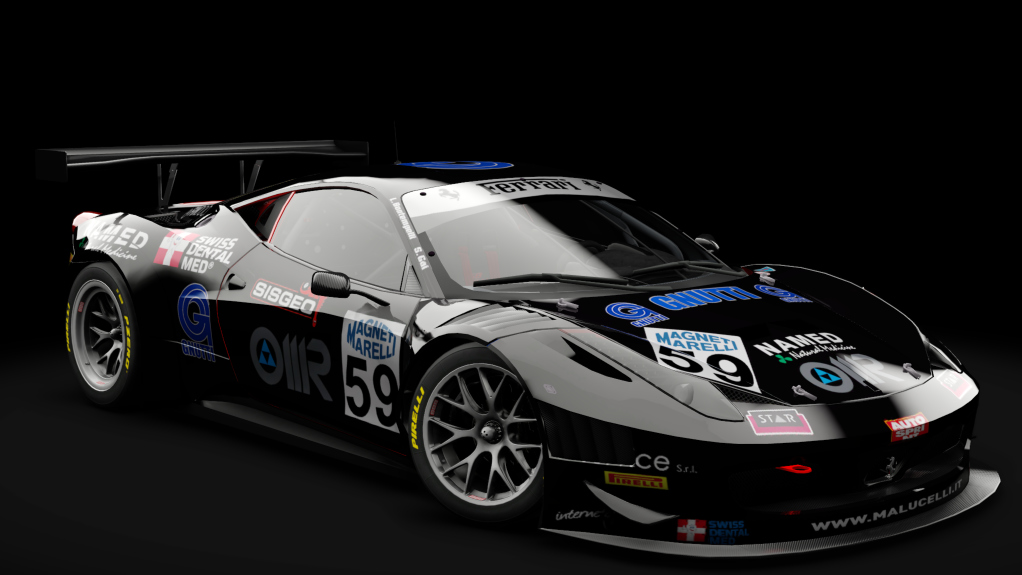 2011 Ferrari 458 Italia GT3, skin #59 Malucelli Equipe