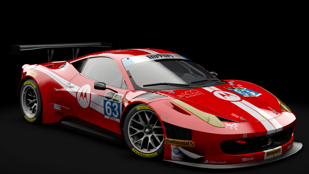 2011 Ferrari 458 Italia GT3, skin #63 Scuderia Corsa