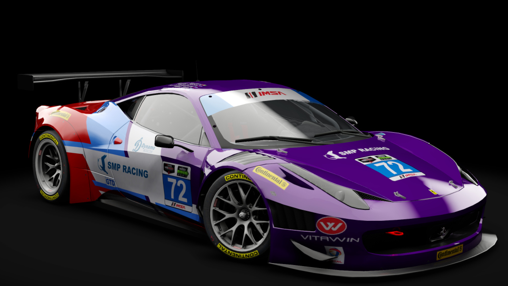 2011 Ferrari 458 Italia GT3, skin #72 SMP Racing