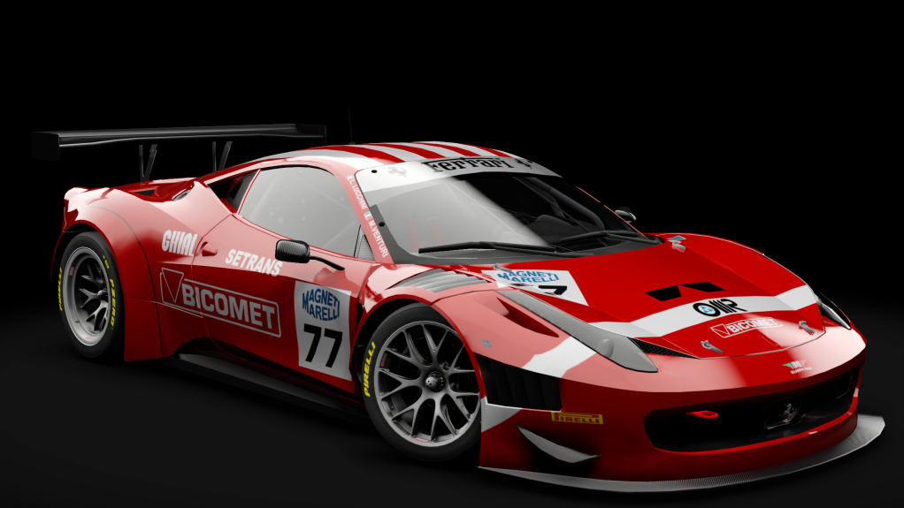 2011 Ferrari 458 Italia GT3, skin #77 BMS Scuderia Italia