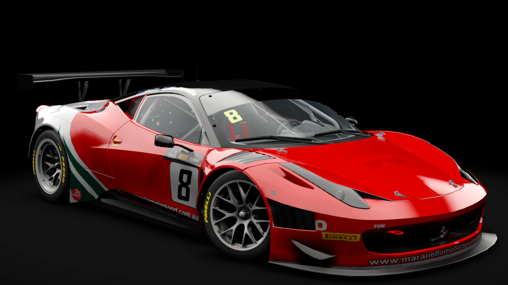 2011 Ferrari 458 Italia GT3, skin #8 Maranello Motorsport