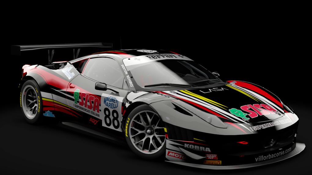 2011 Ferrari 458 Italia GT3, skin #88 Scuderia Villorba Corse