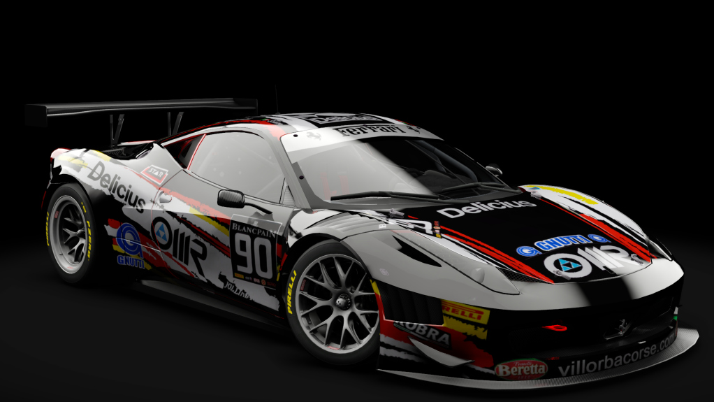 2011 Ferrari 458 Italia GT3, skin #90 Villorba Corse