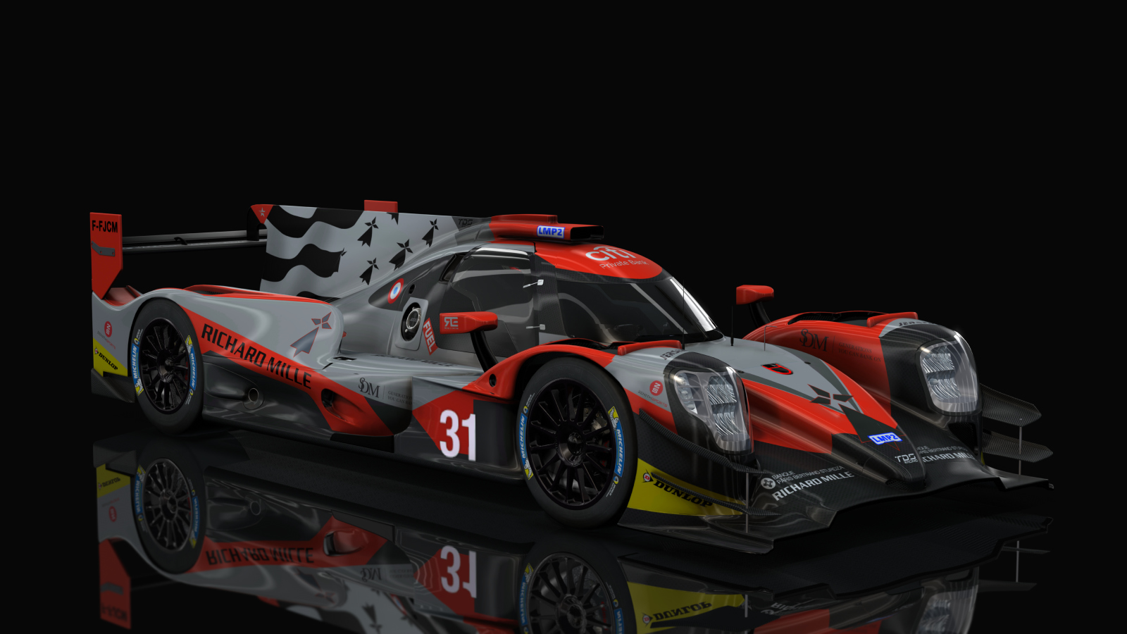 LMP-2 Oreca 07 Gibson Lmp2, skin ACF_Bluhm_45