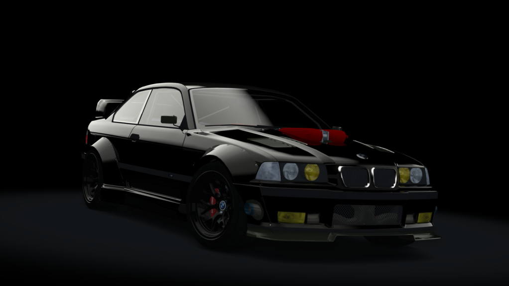 BMW E36 M458, skin cosmos_schwarz