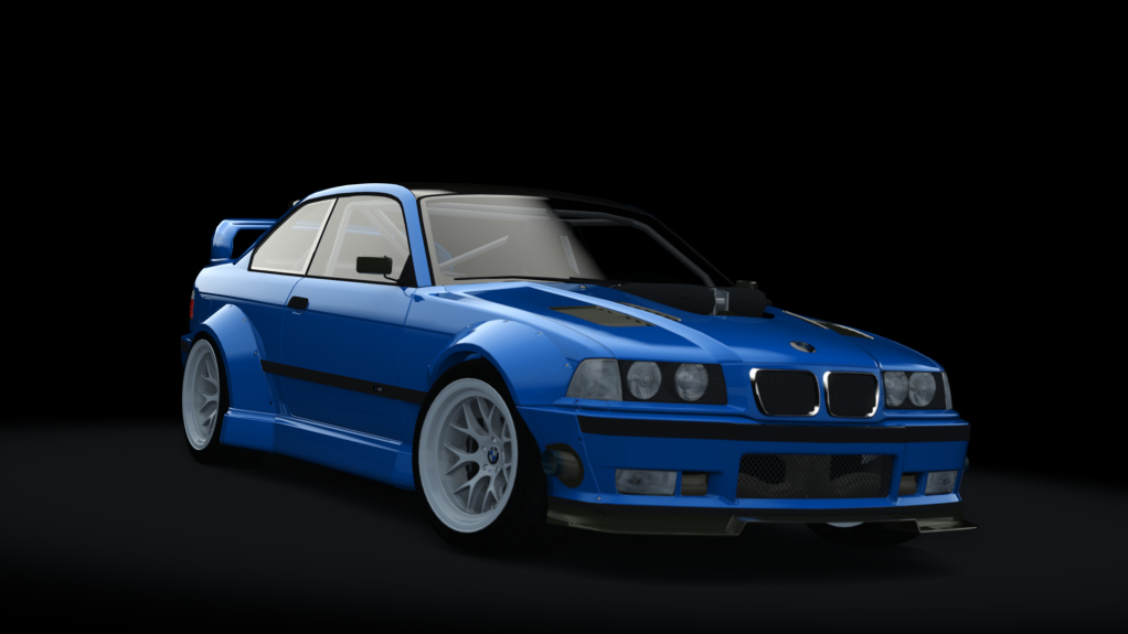 BMW E36 M458, skin laguna_seca_blue