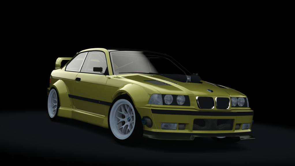 BMW E36 M458, skin phoenix_yellow