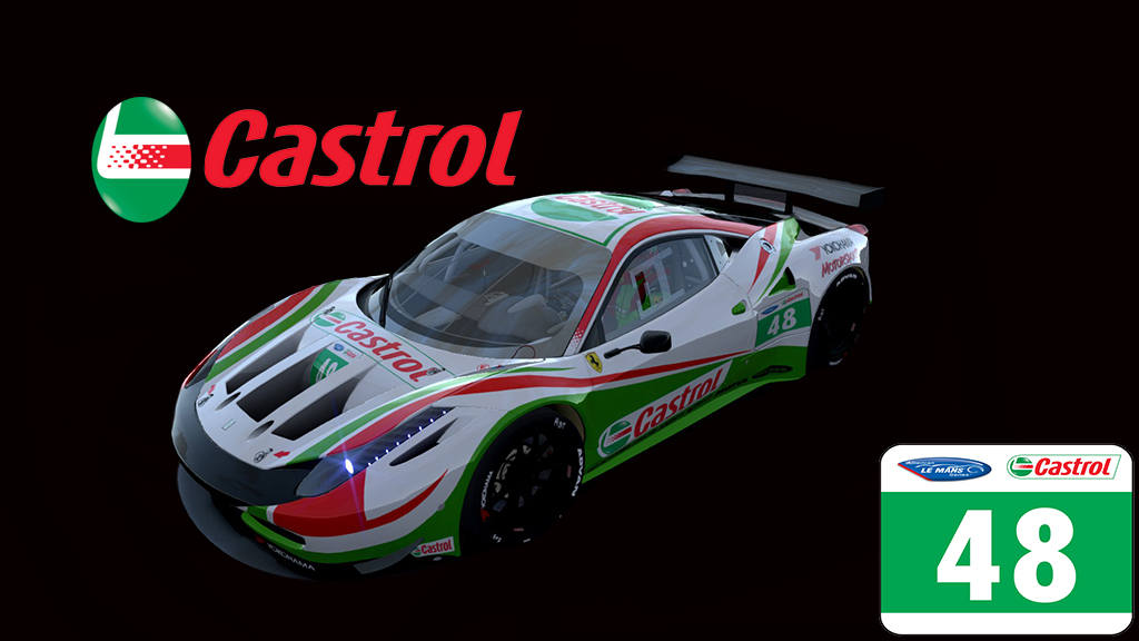 Ferrari 458 GT2, skin Castrol