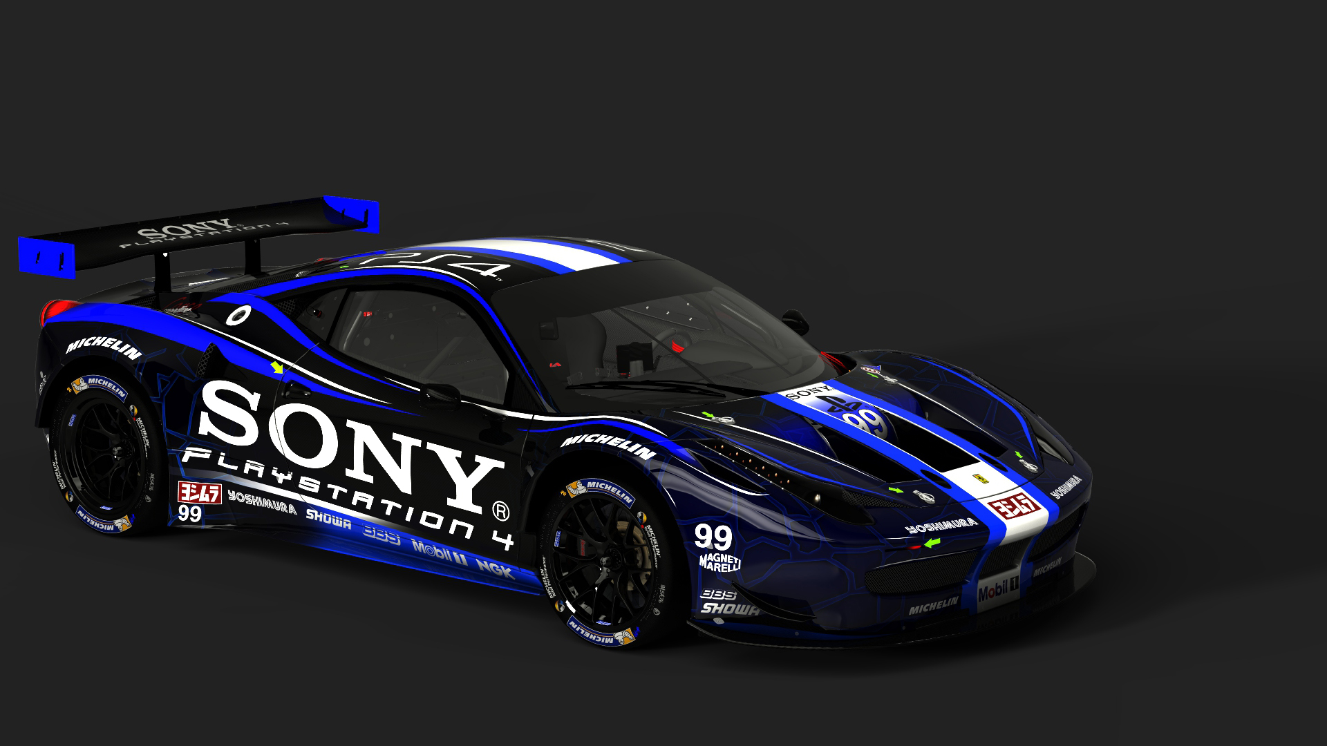 Ferrari 458 GT2, skin Playstation