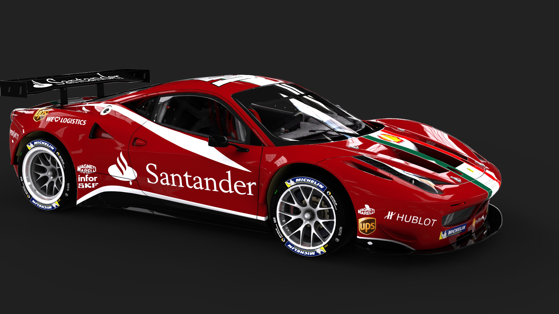 Ferrari 458 GT2, skin santander