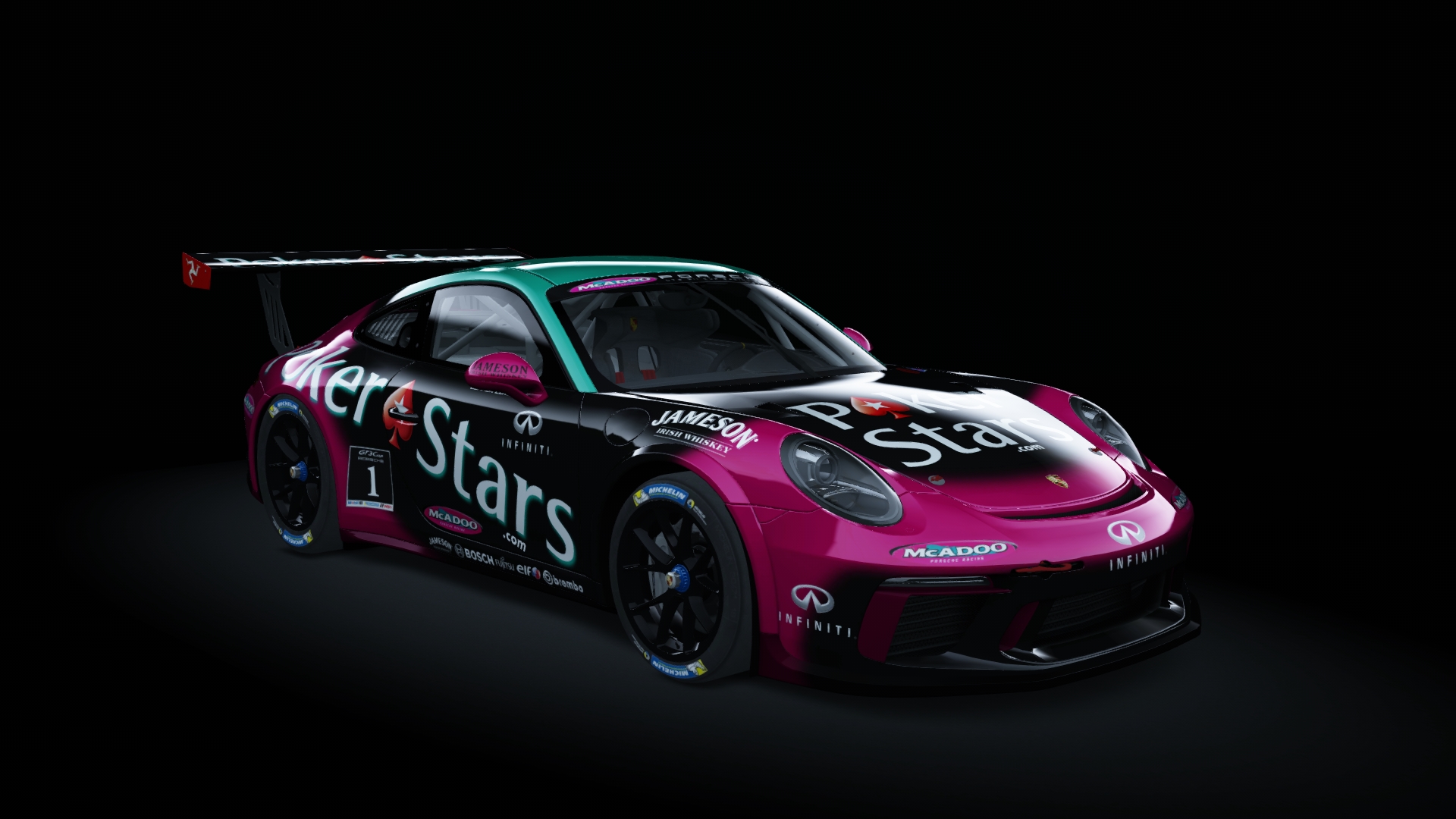 Porsche 911 GT3 Cup 2017, skin 00_PokerStars_1