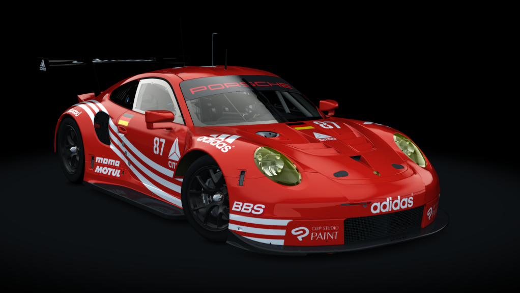 Porsche 911 RSR 2018, skin 000_ADIDAS