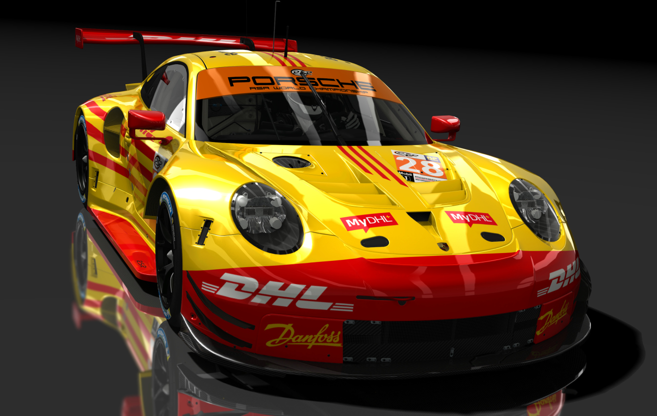 Porsche 911 RSR 2018, skin 28_DHL