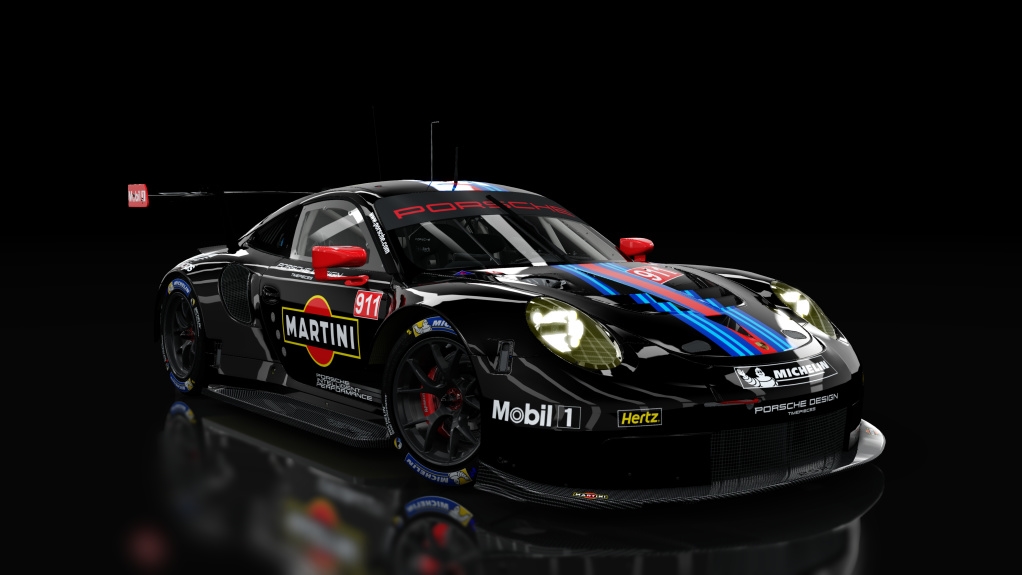 Porsche 911 RSR 2018, skin 911_martini_rsr_black_rim