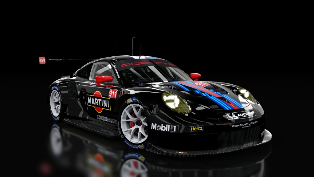 Porsche 911 RSR 2018, skin 911_martini_rsr_white_rim