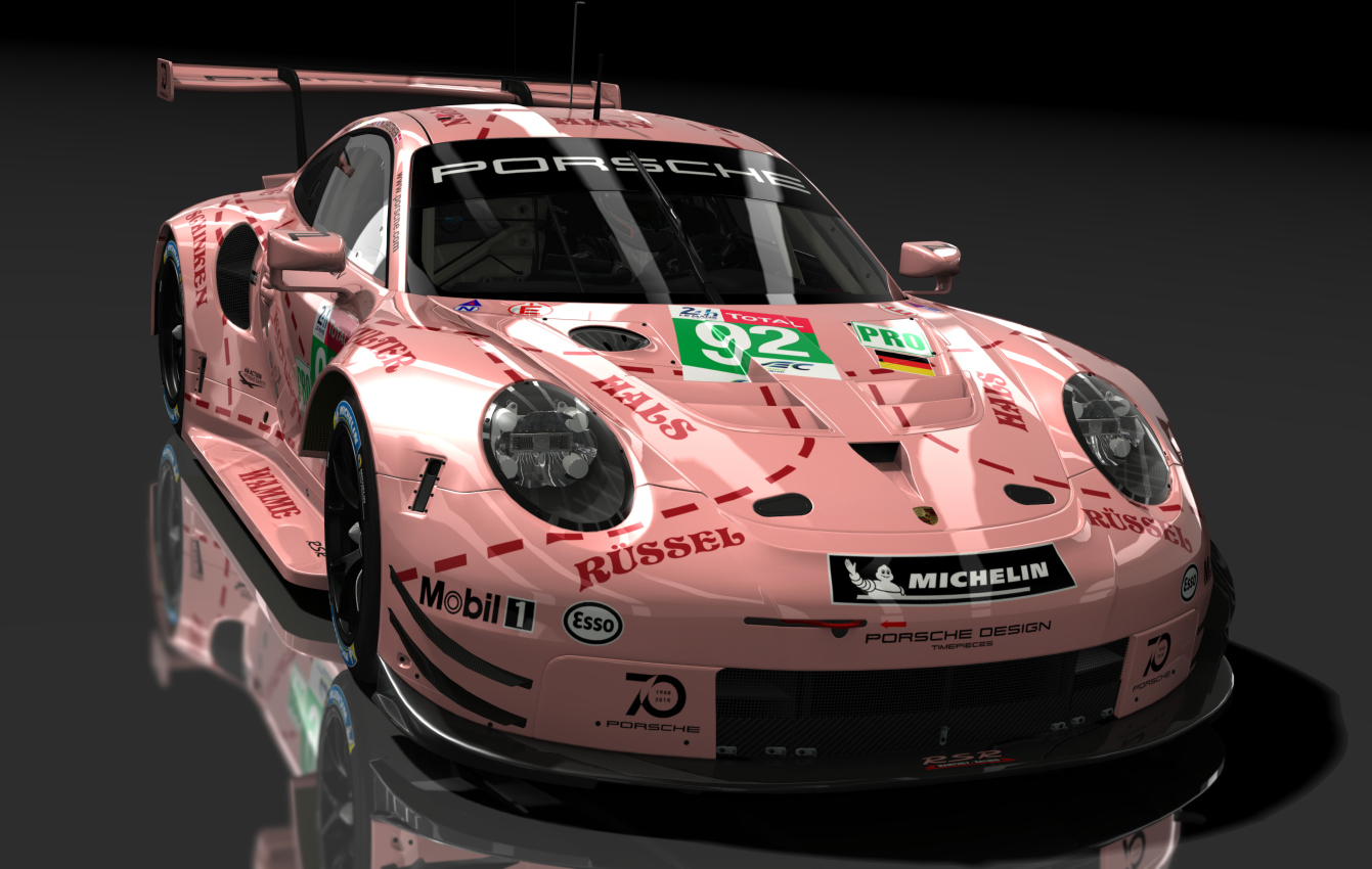 Porsche 911 RSR 2018, skin 92_pink_pig