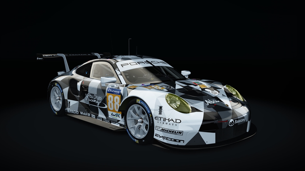 Porsche 911 RSR 2018, skin Abu_Dhabi_Proton_88