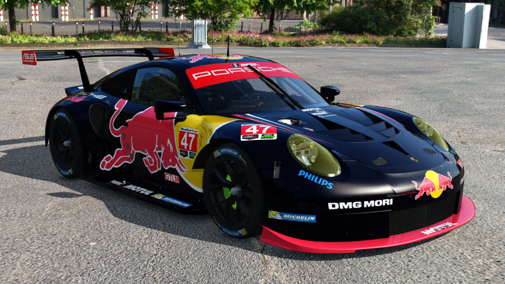 Porsche 911 RSR 2018, skin Red_Bull