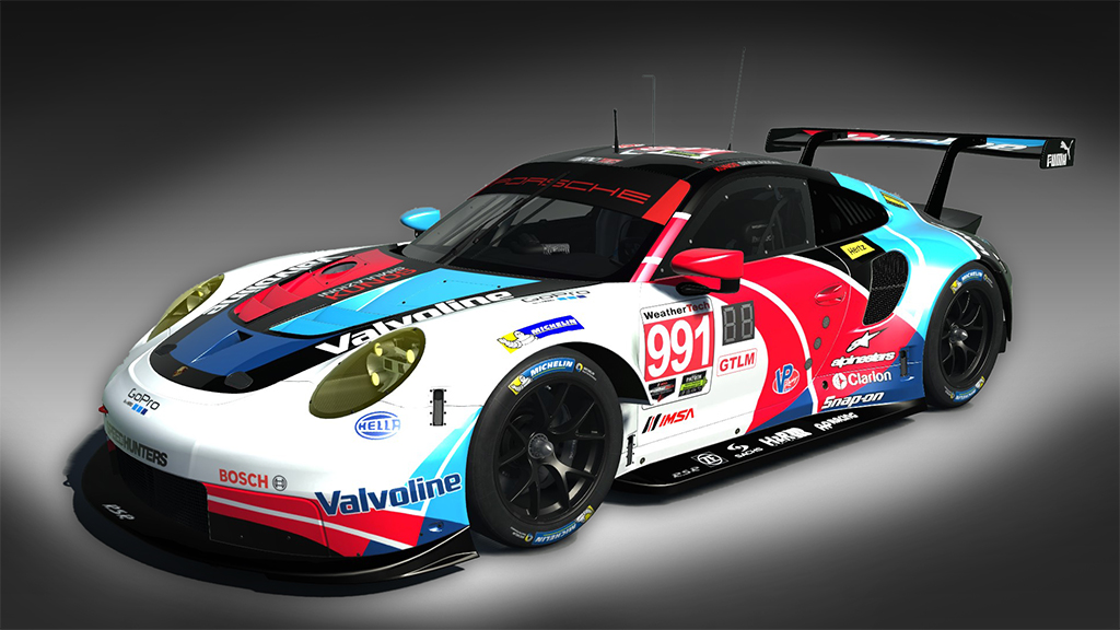 Porsche 911 RSR 2018, skin Valvoline_991