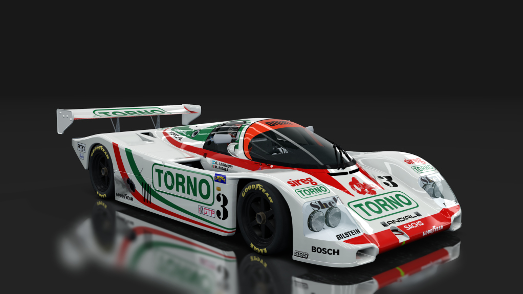 Porsche 962, skin Brun_Motorsport_Torno1987_3