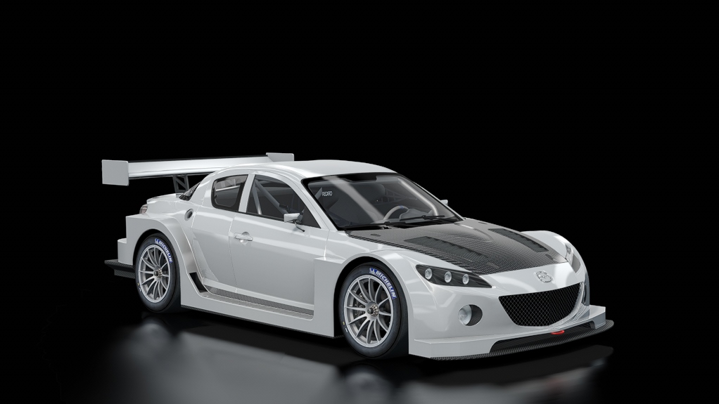 Mazda RX-8 LM Race Car, skin Aluminium Metallic_Carbon