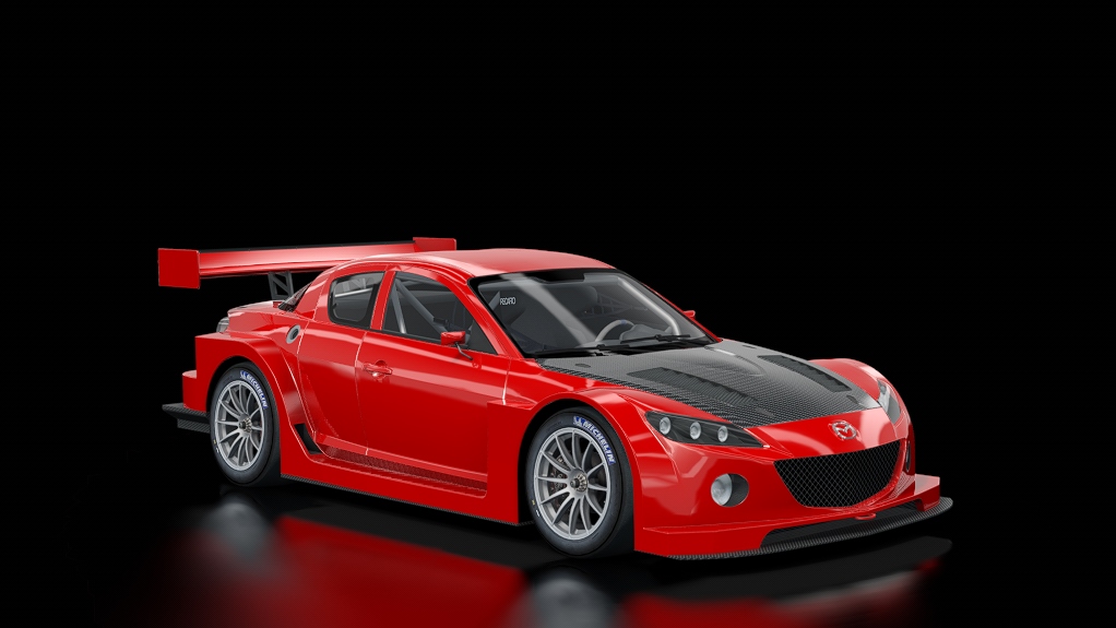 Mazda RX-8 LM Race Car, skin Vintage Red_Carbon