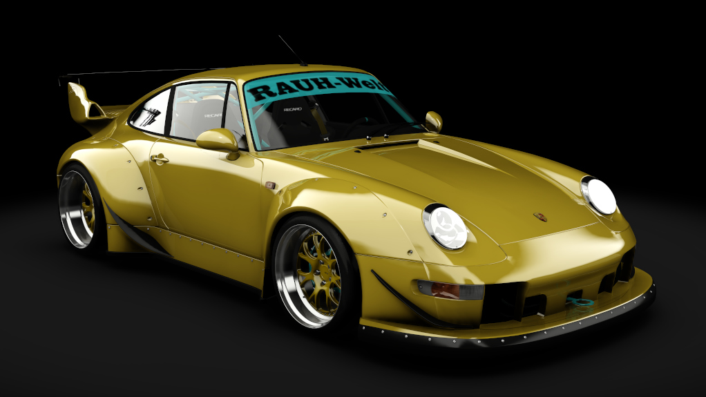 Porsche 911 993 RWB (1997), skin gold